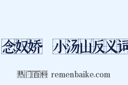 念奴娇·小汤山反义词是什么意思的图片